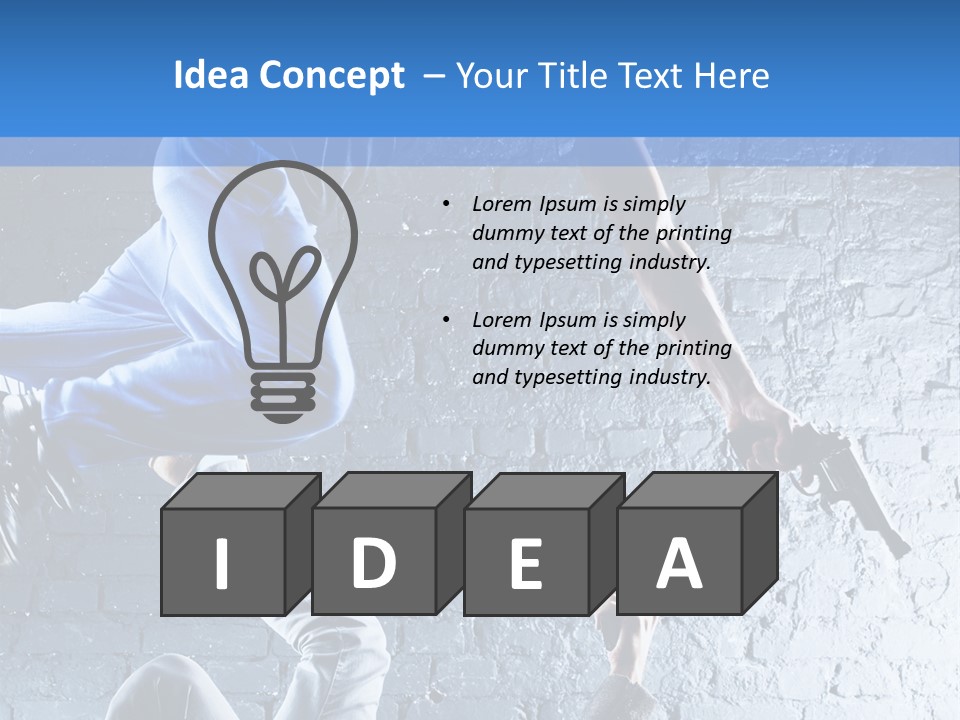 Aggression Handgun Conflict PowerPoint Template