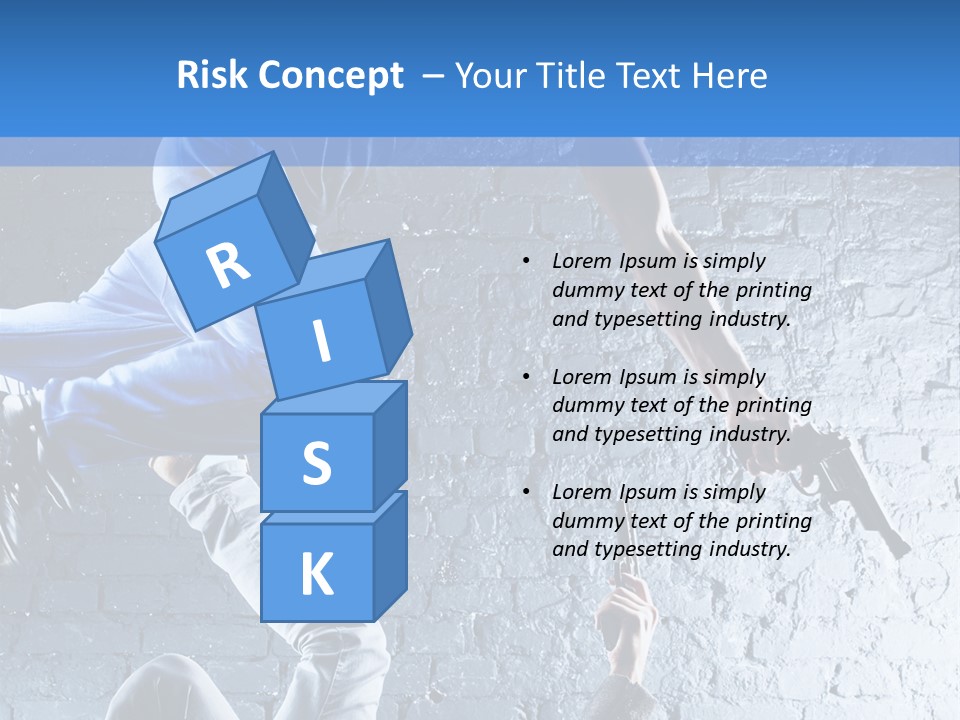 Aggression Handgun Conflict PowerPoint Template