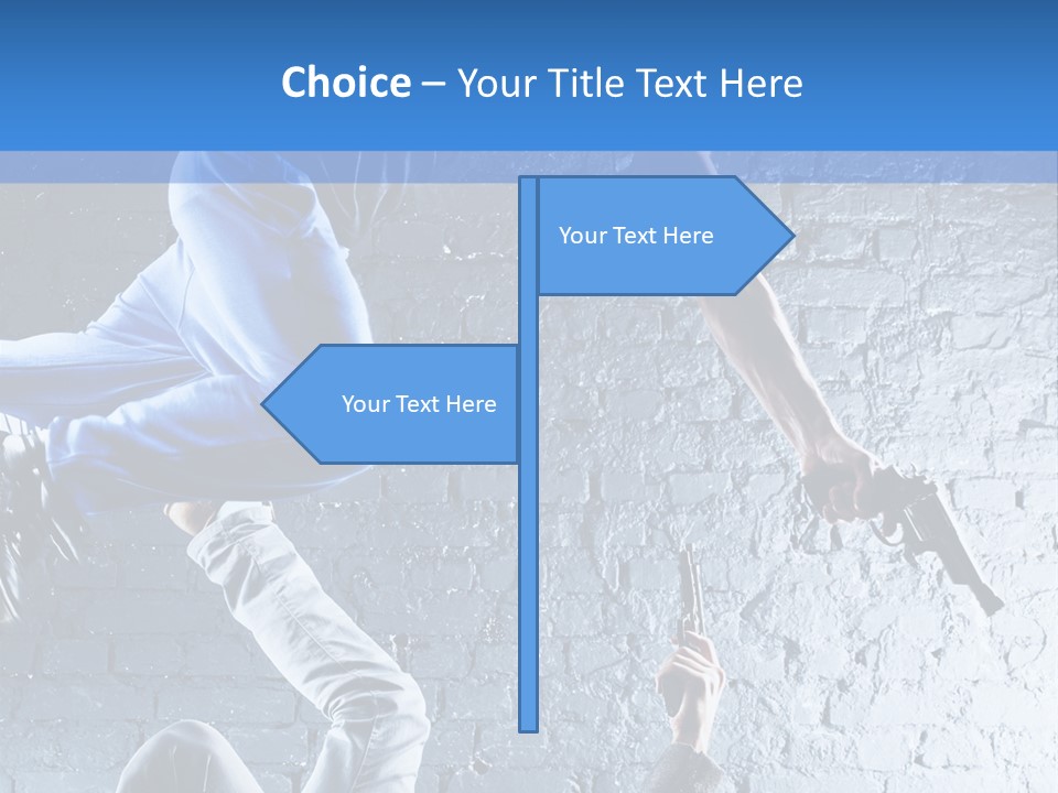 Aggression Handgun Conflict PowerPoint Template
