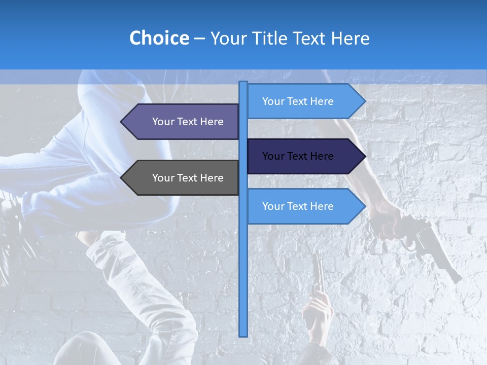 Aggression Handgun Conflict PowerPoint Template