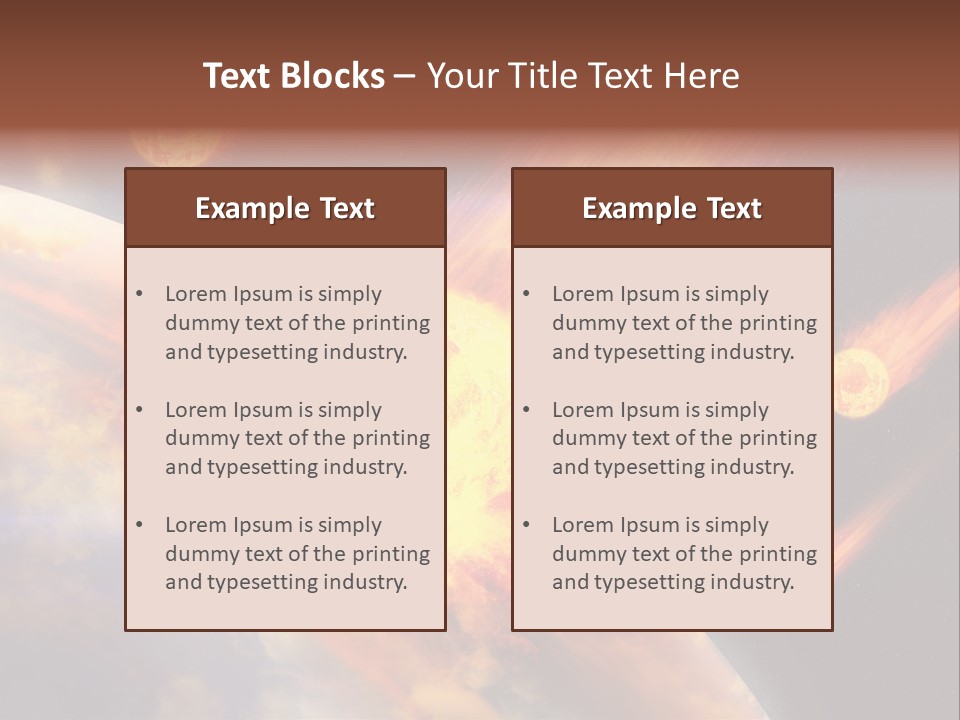 Astronomy Background Bright PowerPoint Template