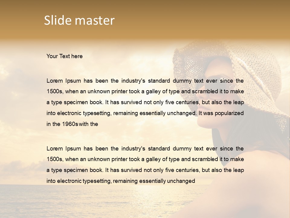 Girl Glasses Young PowerPoint Template