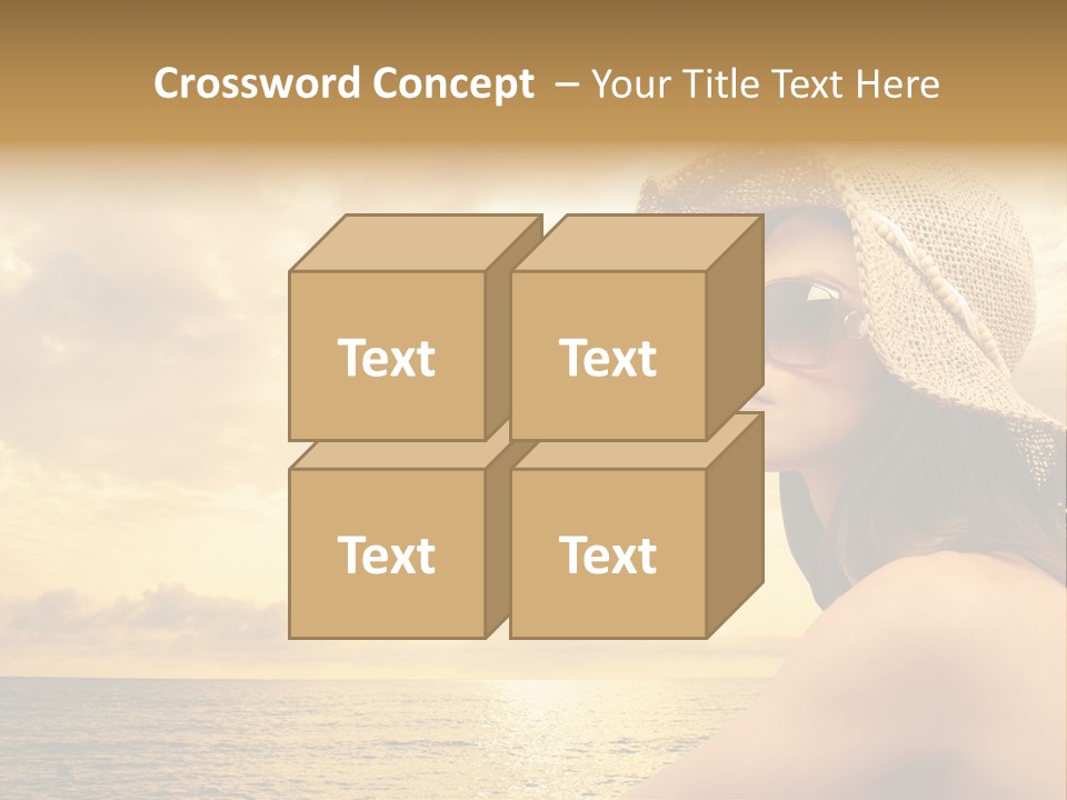 Girl Glasses Young PowerPoint Template