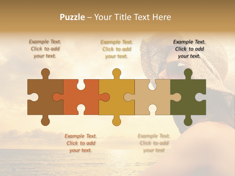 Girl Glasses Young PowerPoint Template