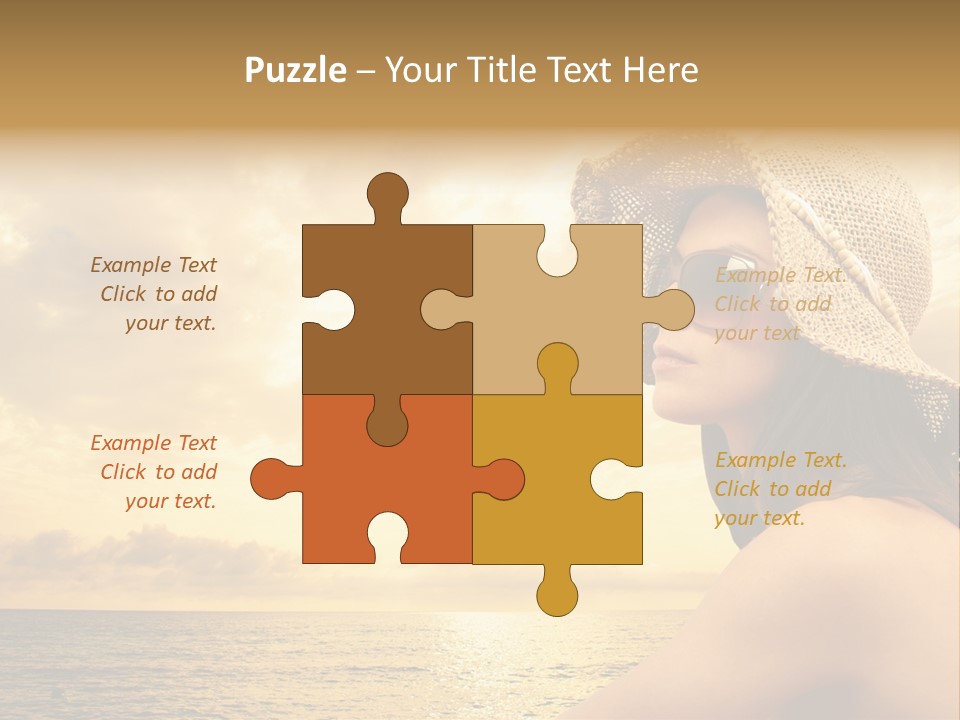 Girl Glasses Young PowerPoint Template