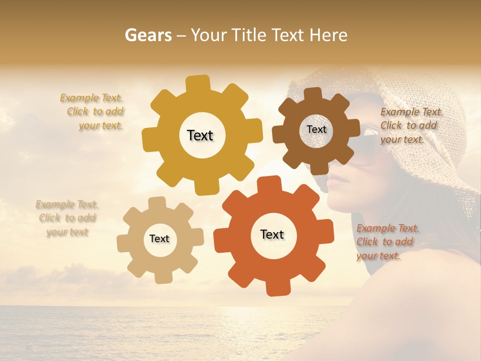 Girl Glasses Young PowerPoint Template