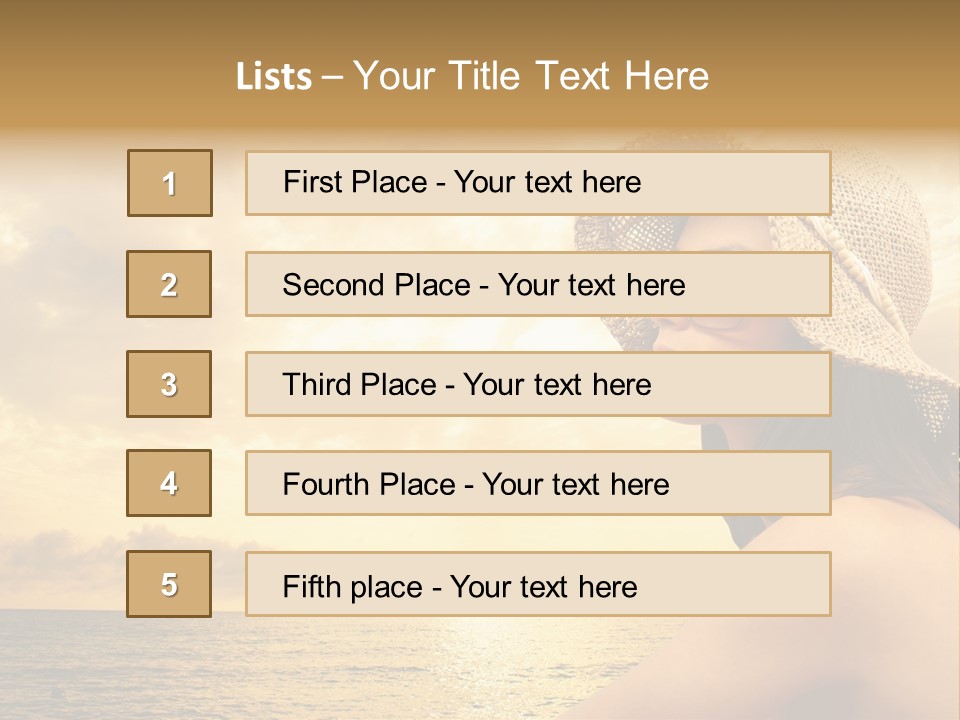 Girl Glasses Young PowerPoint Template