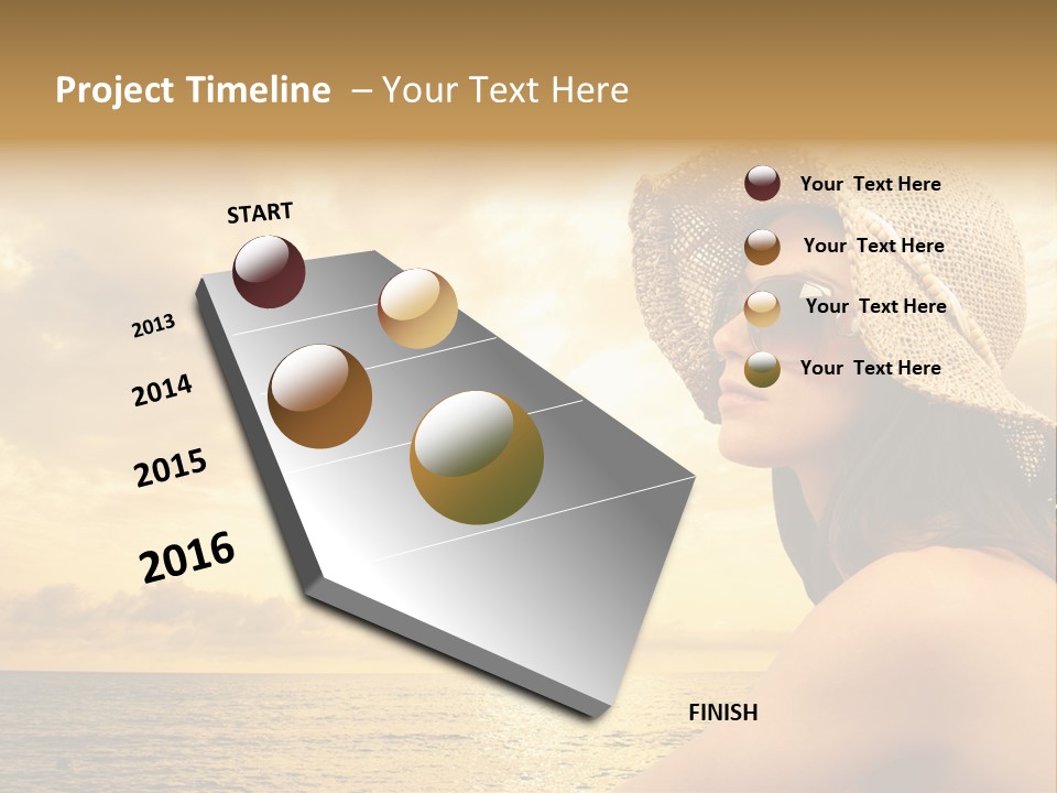 Girl Glasses Young PowerPoint Template