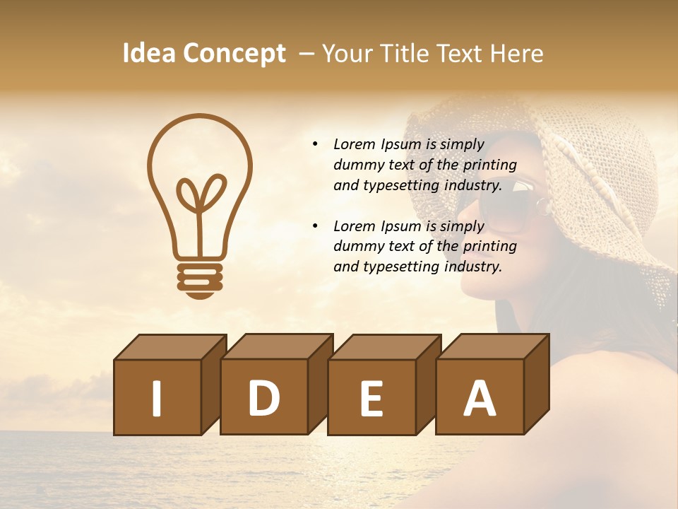 Girl Glasses Young PowerPoint Template