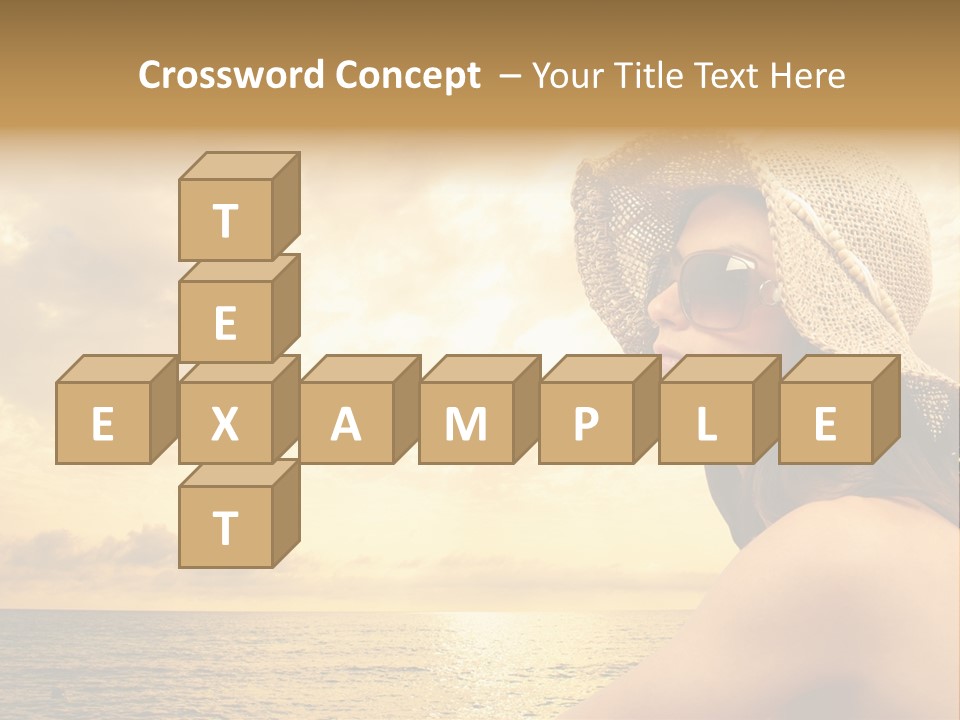 Girl Glasses Young PowerPoint Template