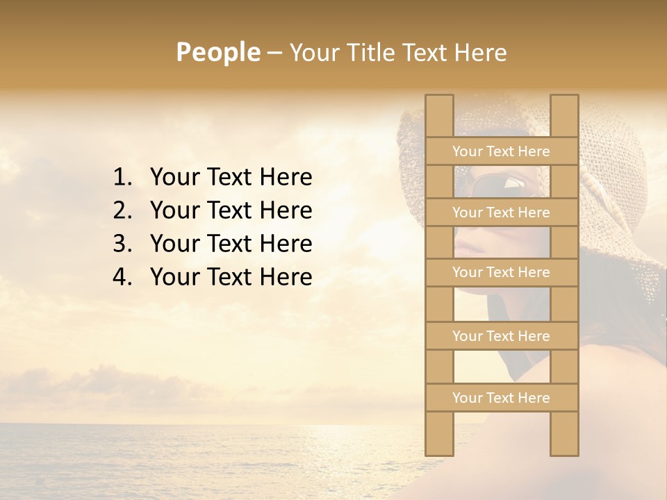 Girl Glasses Young PowerPoint Template