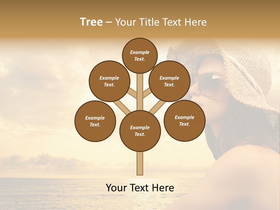 Girl Glasses Young PowerPoint Template