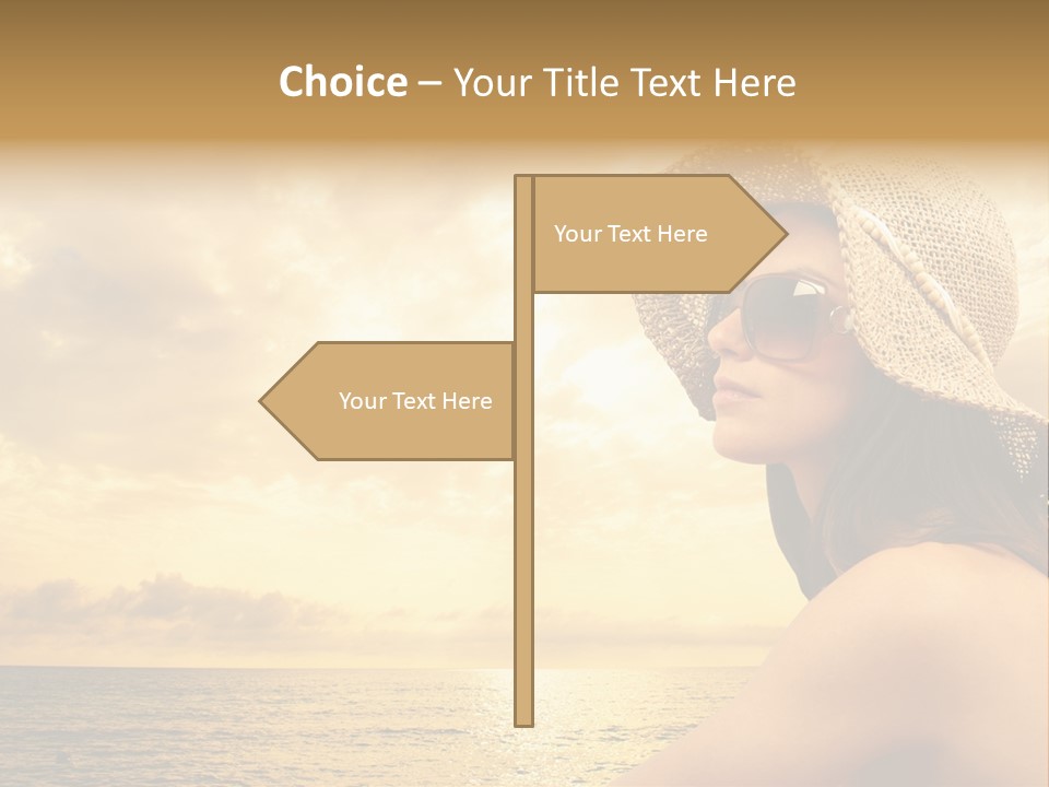 Girl Glasses Young PowerPoint Template