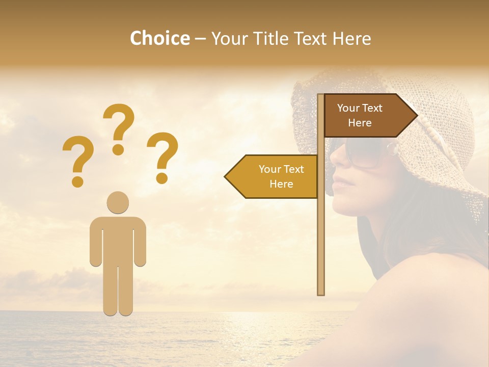 Girl Glasses Young PowerPoint Template