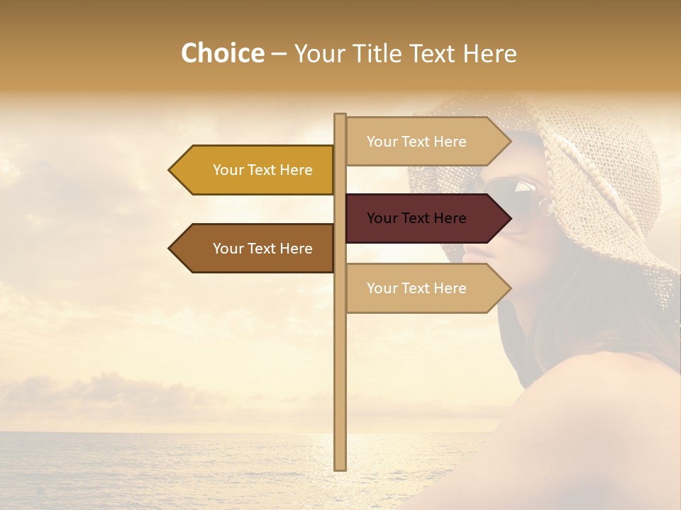 Girl Glasses Young PowerPoint Template