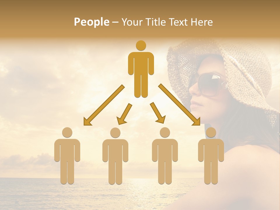 Girl Glasses Young PowerPoint Template