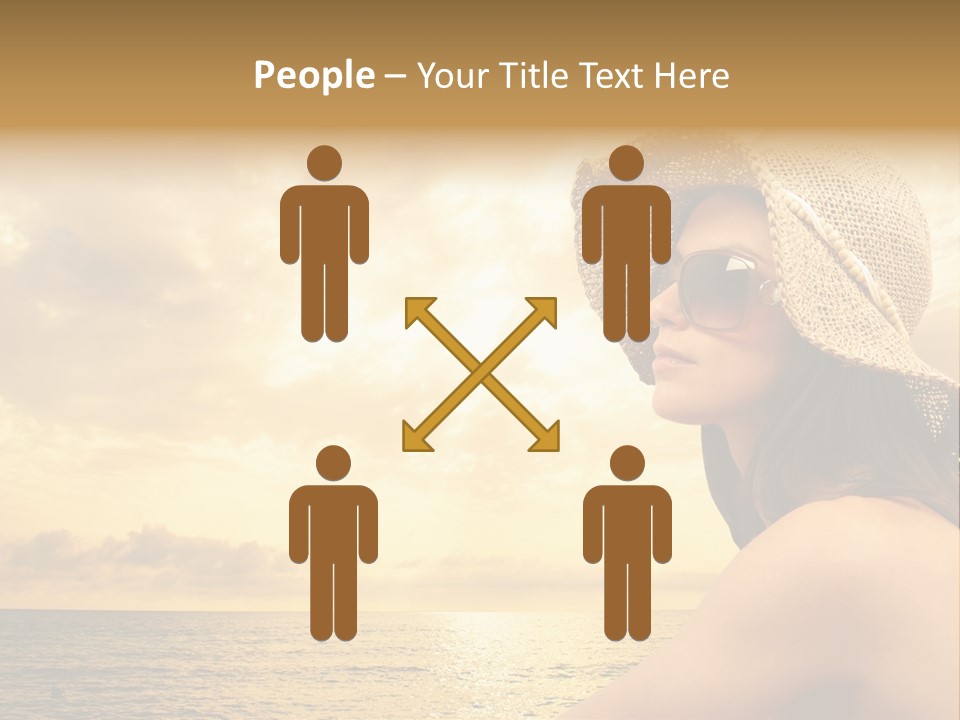 Girl Glasses Young PowerPoint Template