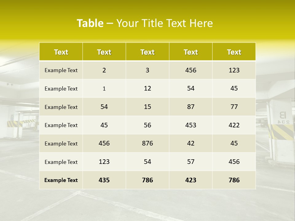Traffic Floor Large PowerPoint Template