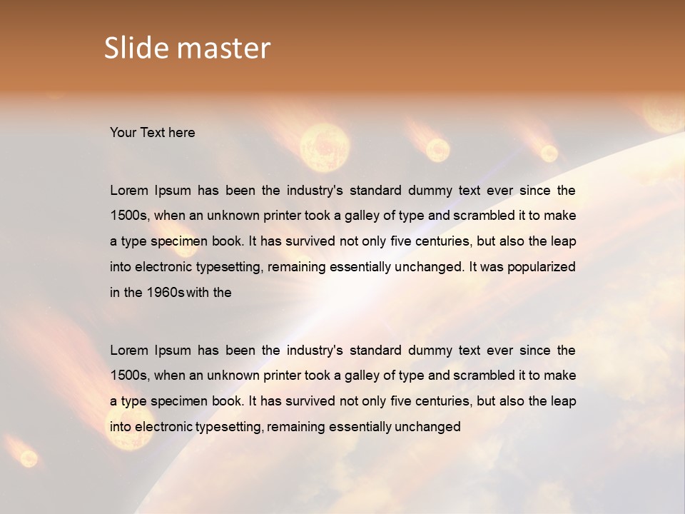 Flare Earth Asteroid PowerPoint Template