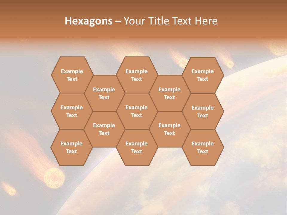 Flare Earth Asteroid PowerPoint Template