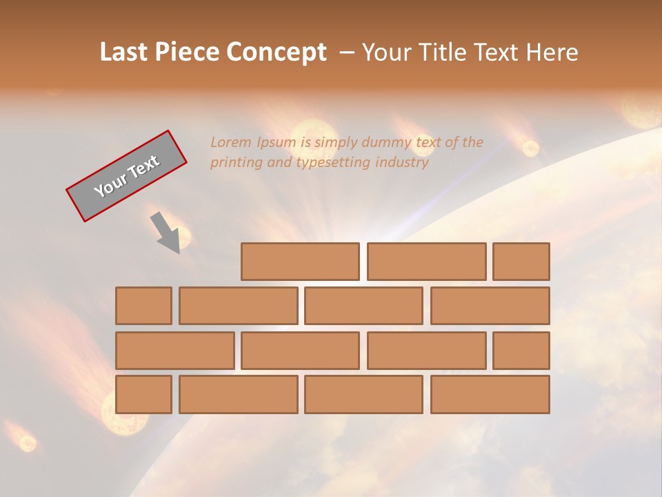 Flare Earth Asteroid PowerPoint Template