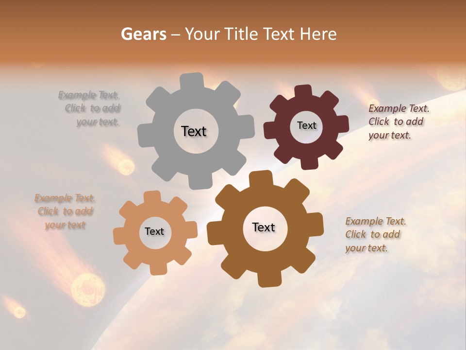 Flare Earth Asteroid PowerPoint Template