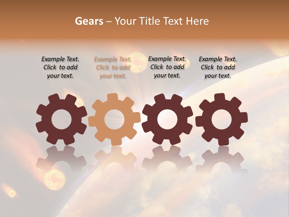 Flare Earth Asteroid PowerPoint Template