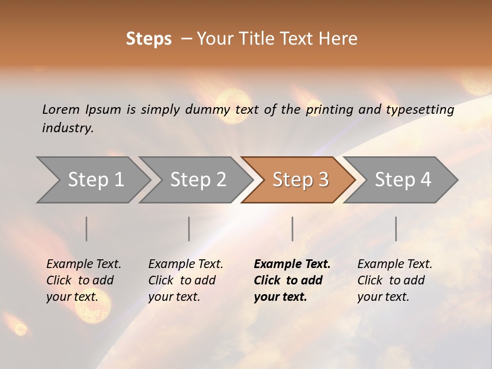 Flare Earth Asteroid PowerPoint Template