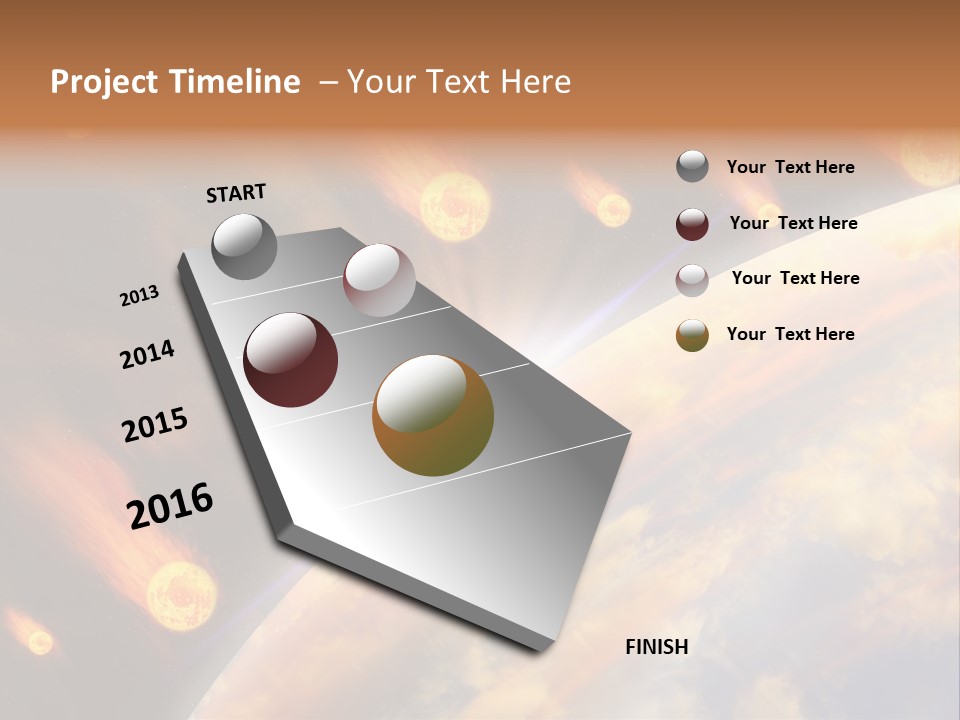 Flare Earth Asteroid PowerPoint Template
