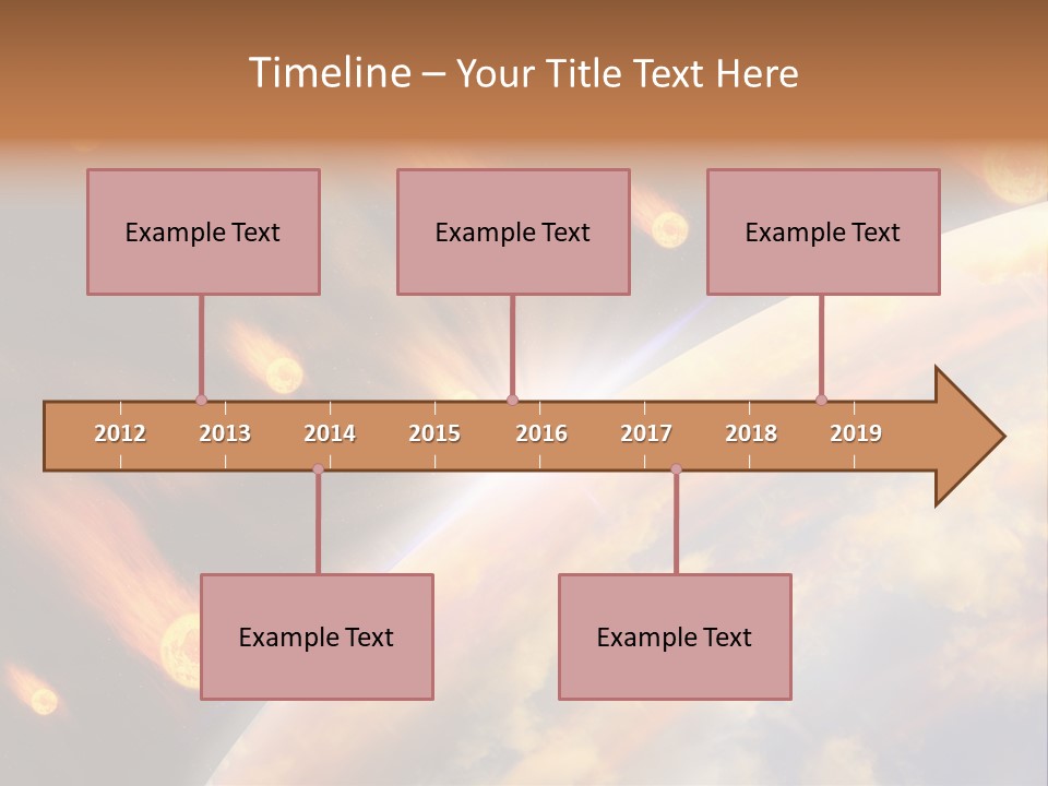 Flare Earth Asteroid PowerPoint Template