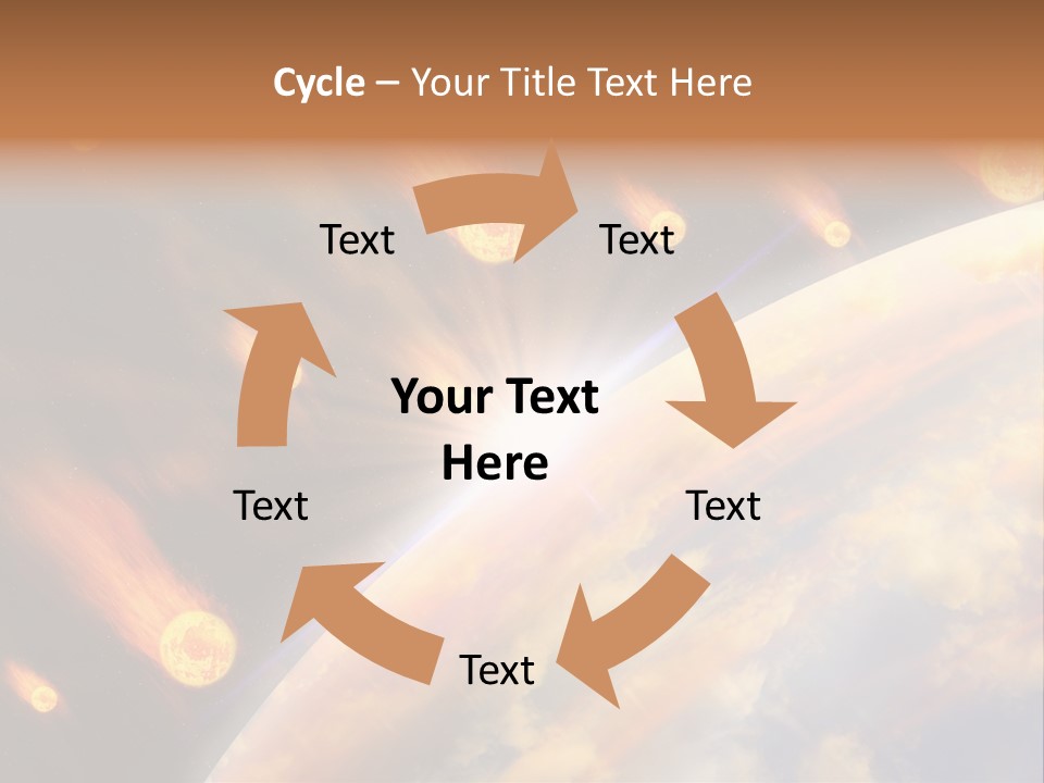 Flare Earth Asteroid PowerPoint Template