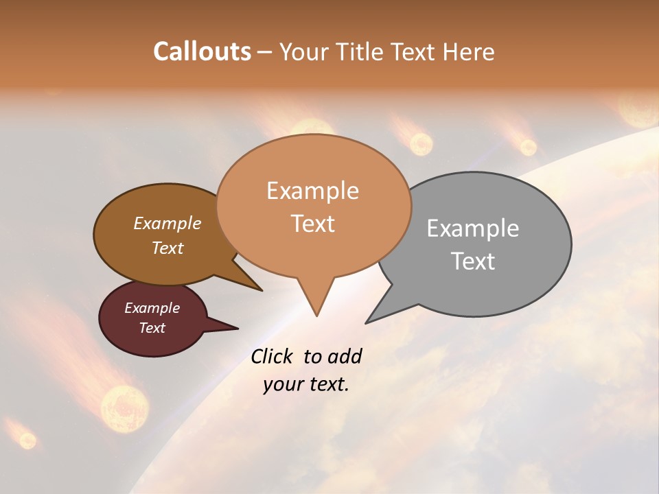 Flare Earth Asteroid PowerPoint Template