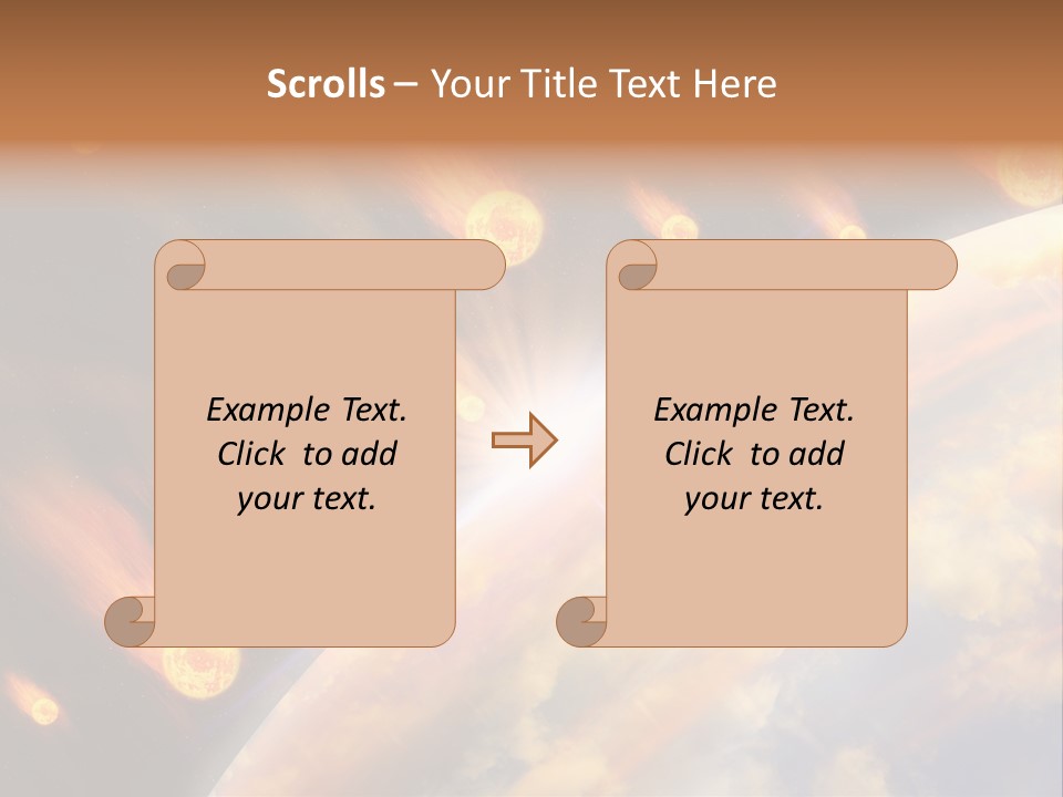 Flare Earth Asteroid PowerPoint Template