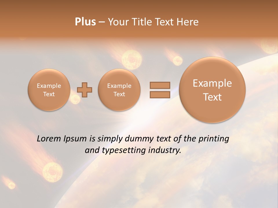Flare Earth Asteroid PowerPoint Template