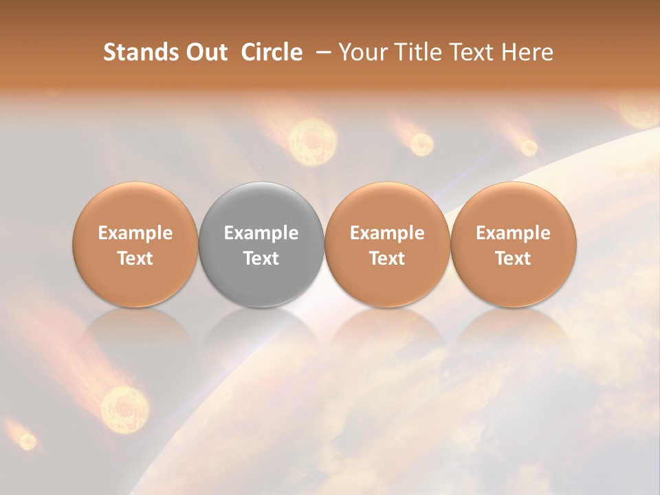 Flare Earth Asteroid PowerPoint Template