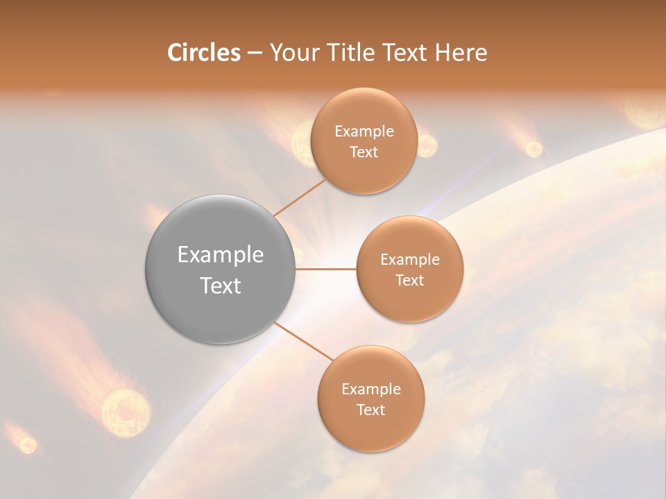 Flare Earth Asteroid PowerPoint Template