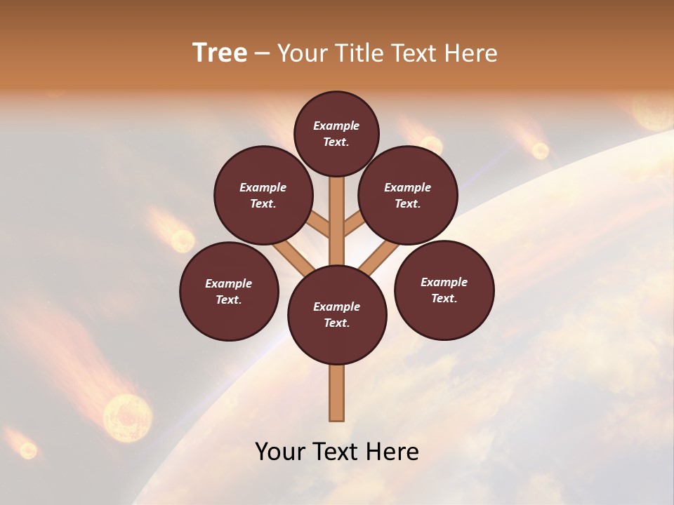 Flare Earth Asteroid PowerPoint Template