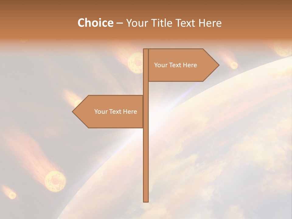 Flare Earth Asteroid PowerPoint Template
