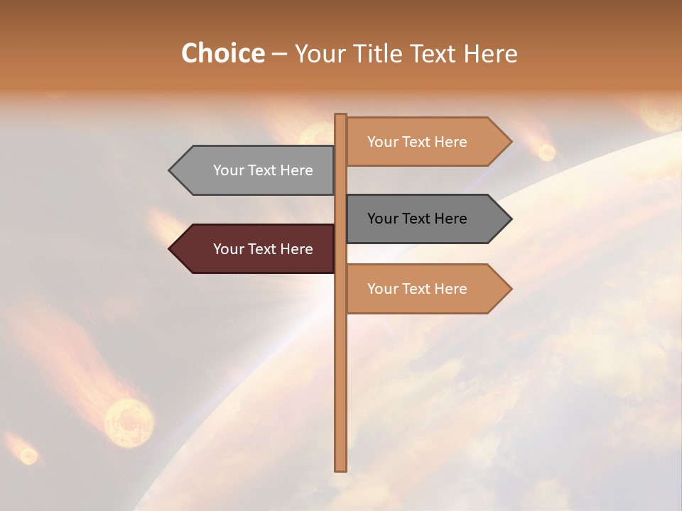 Flare Earth Asteroid PowerPoint Template