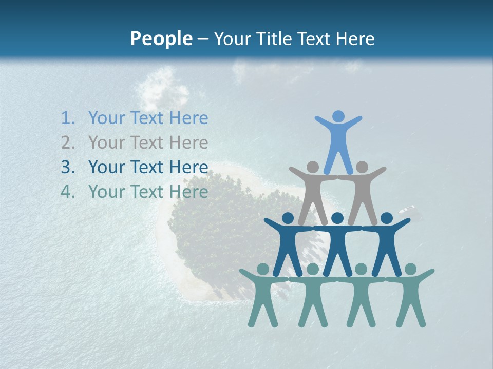 Heart Reef Love PowerPoint Template