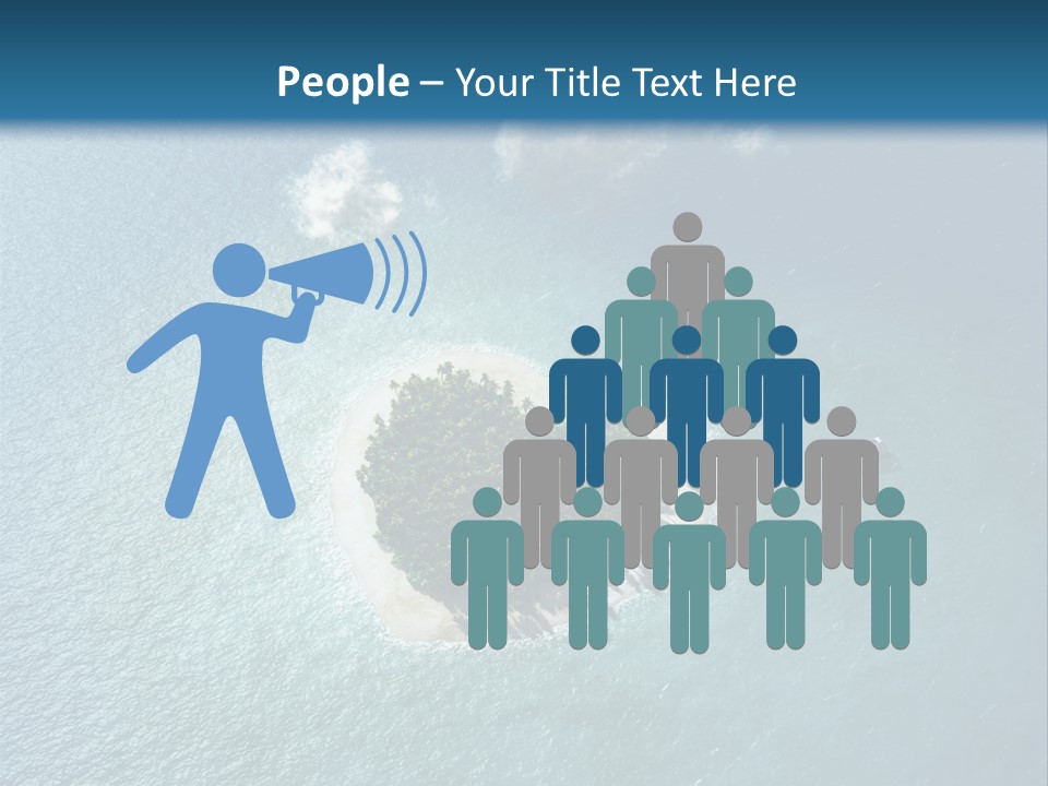 Heart Reef Love PowerPoint Template