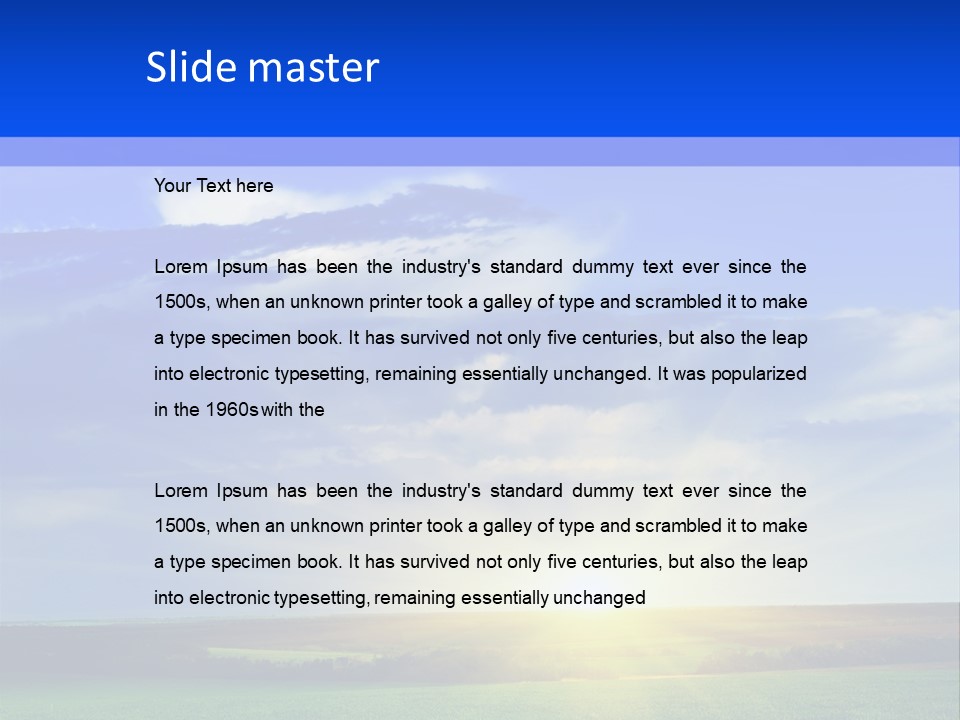 Summer Plant Sunny Day PowerPoint Template