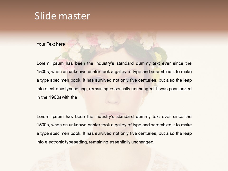 Fashion Flower Beautiful PowerPoint Template