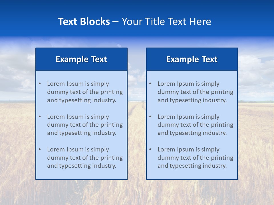 Green Golden Farm PowerPoint Template