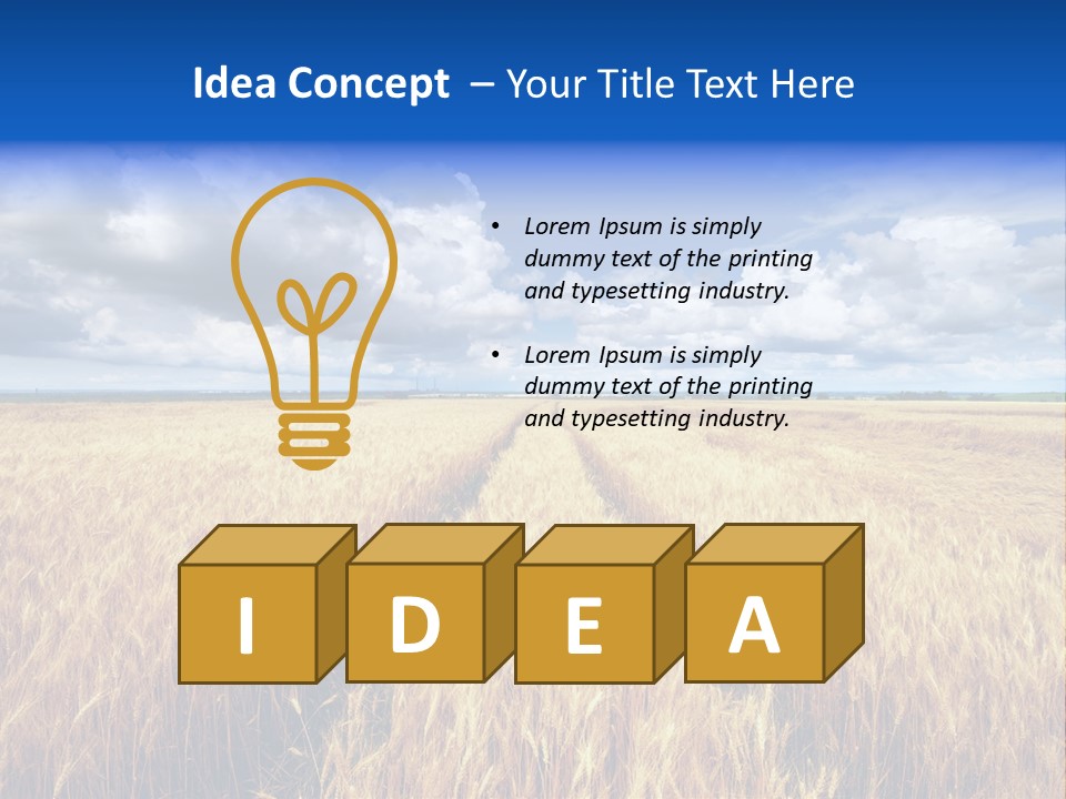 Green Golden Farm PowerPoint Template