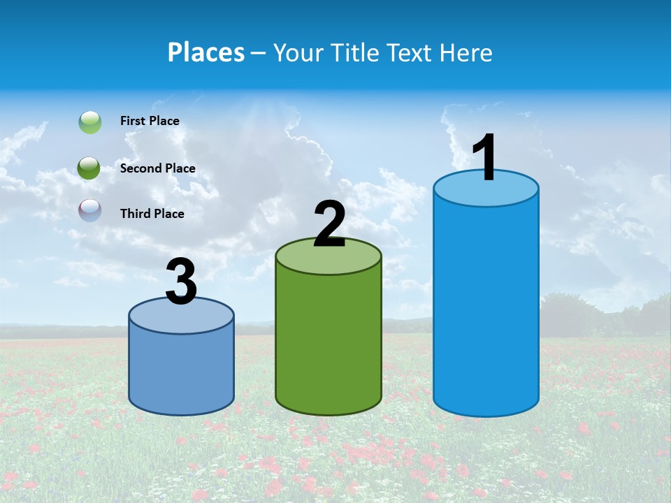 Countryside Flower Sky PowerPoint Template
