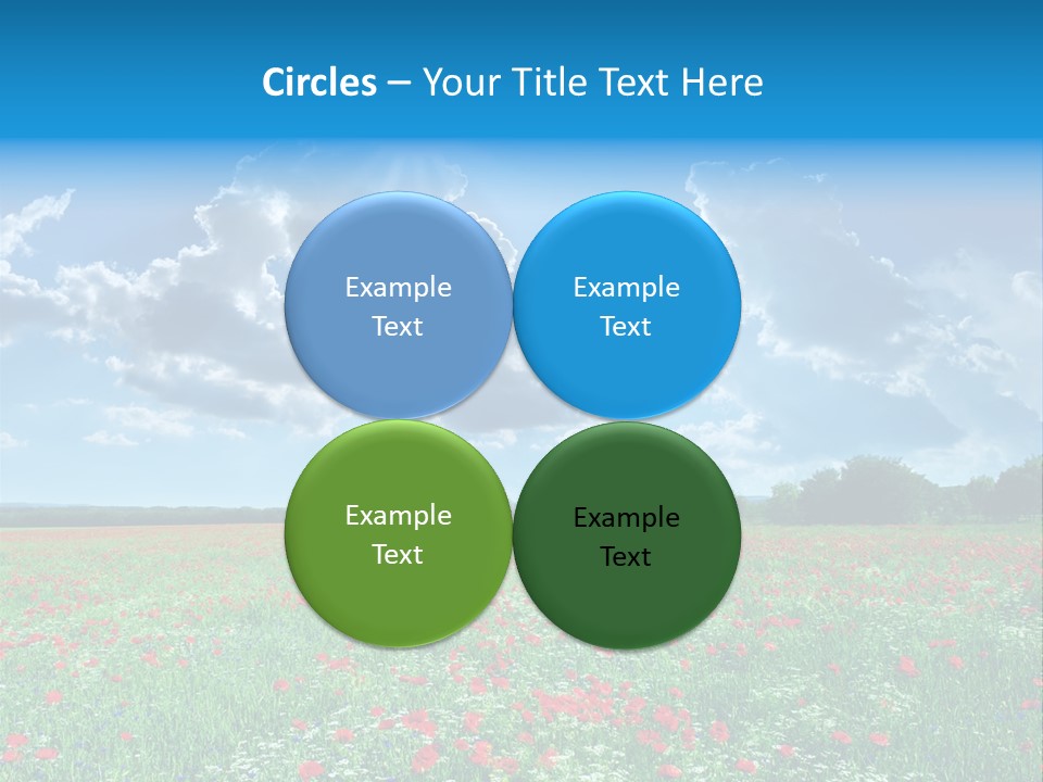 Countryside Flower Sky PowerPoint Template