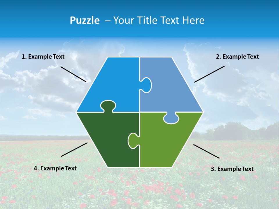 Countryside Flower Sky PowerPoint Template