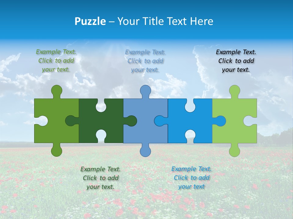 Countryside Flower Sky PowerPoint Template