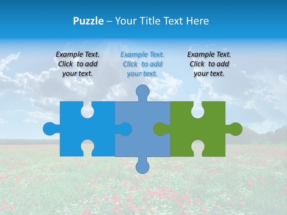 Countryside Flower Sky PowerPoint Template